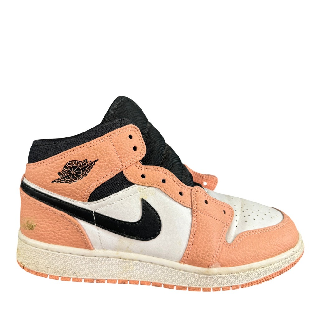 Nike Air Jordan 1 Mid Crimson Tint Arctic Orange Black White Women's 8